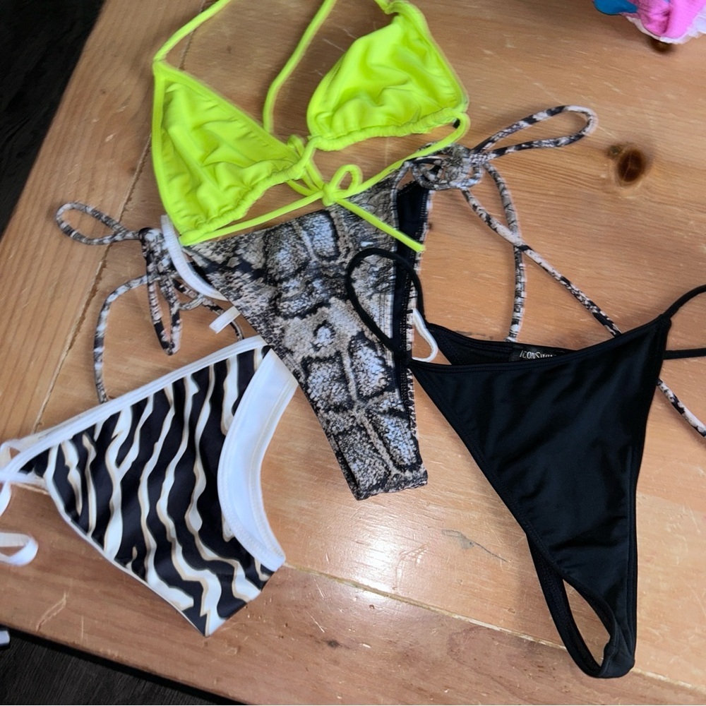 ICON Neon Yellow and Black Bikini Set